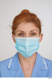 Daya Jones Nurse A Pose face with mask hair head…